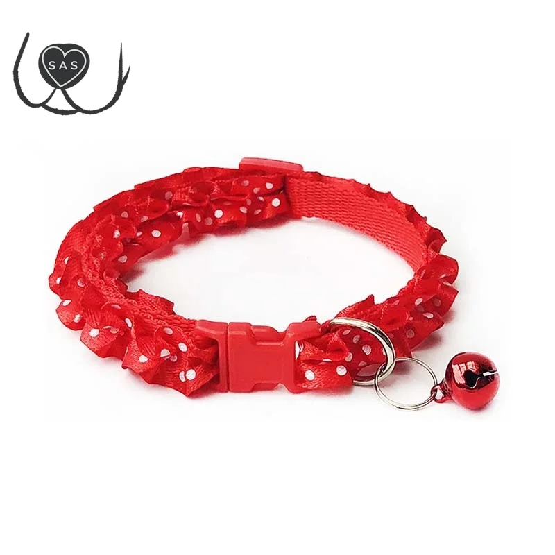 1PC Dog Cat Bell Lace Collar
