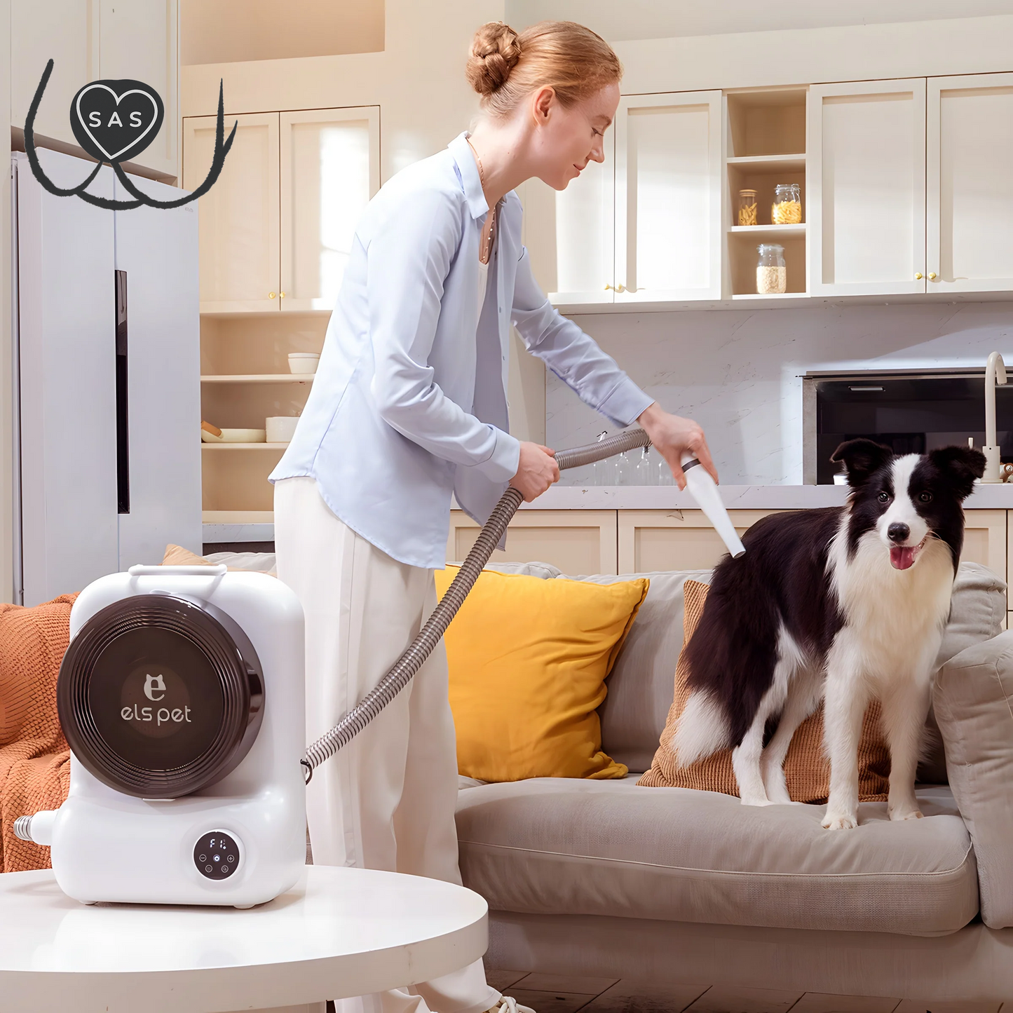 Els Pet Groomdora 5-In-1 Grooming Vacuum Kit for Easy Pet Care