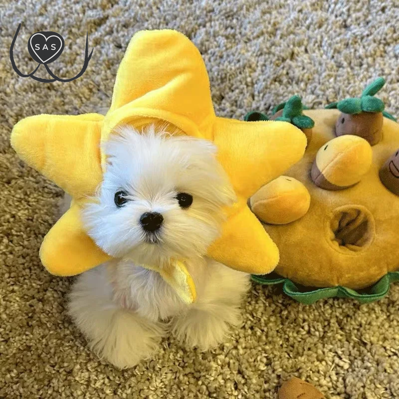Cute Refined Cat Hat Plush Elastic Winter Pet Hat Puppy Kittens Knitted Hat Party Cosplay Props Decoration Cat Accessories Pet