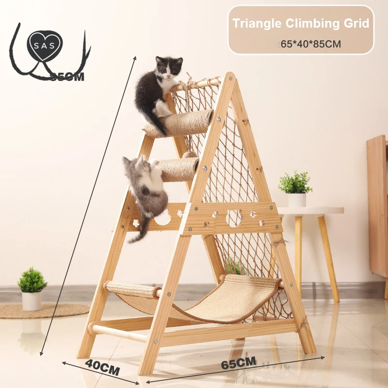 Cat Climbing Frame Space Capsule Scratching Board Hammock Sisal Wear-Resistant Not Falling Chips Climbing Net Pet Supplies