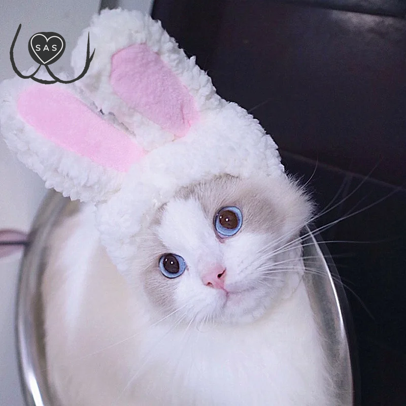 Cute Refined Cat Hat Plush Elastic Winter Pet Hat Puppy Kittens Knitted Hat Party Cosplay Props Decoration Cat Accessories Pet