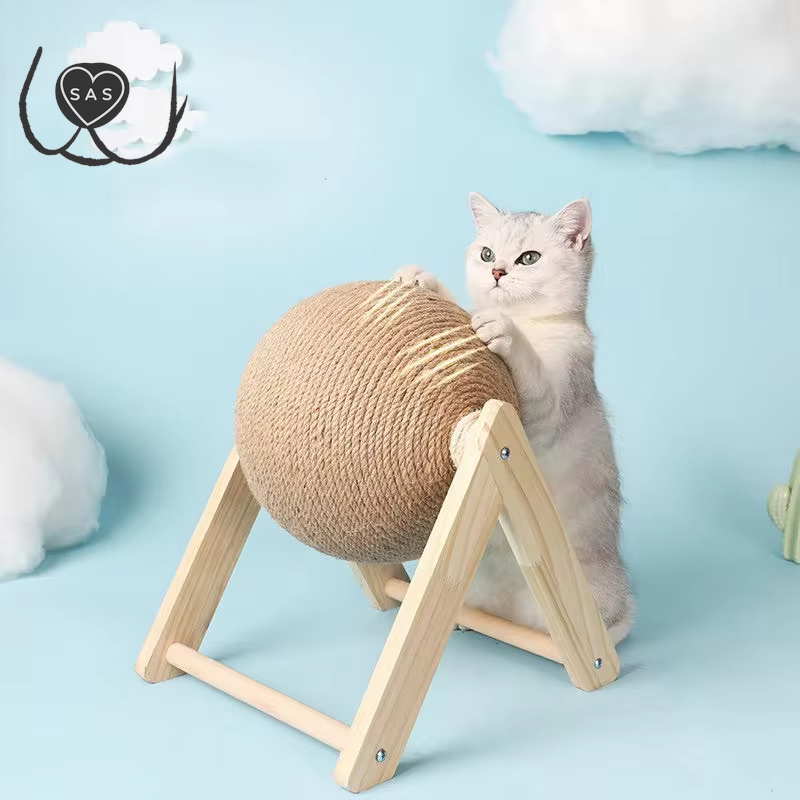 Cat Scratching Ball Toy Kitten Sisal Rope Ball Board Grinding Paws Toys Cats Scratcher Wear-Resistant Pet Furniture Supplies