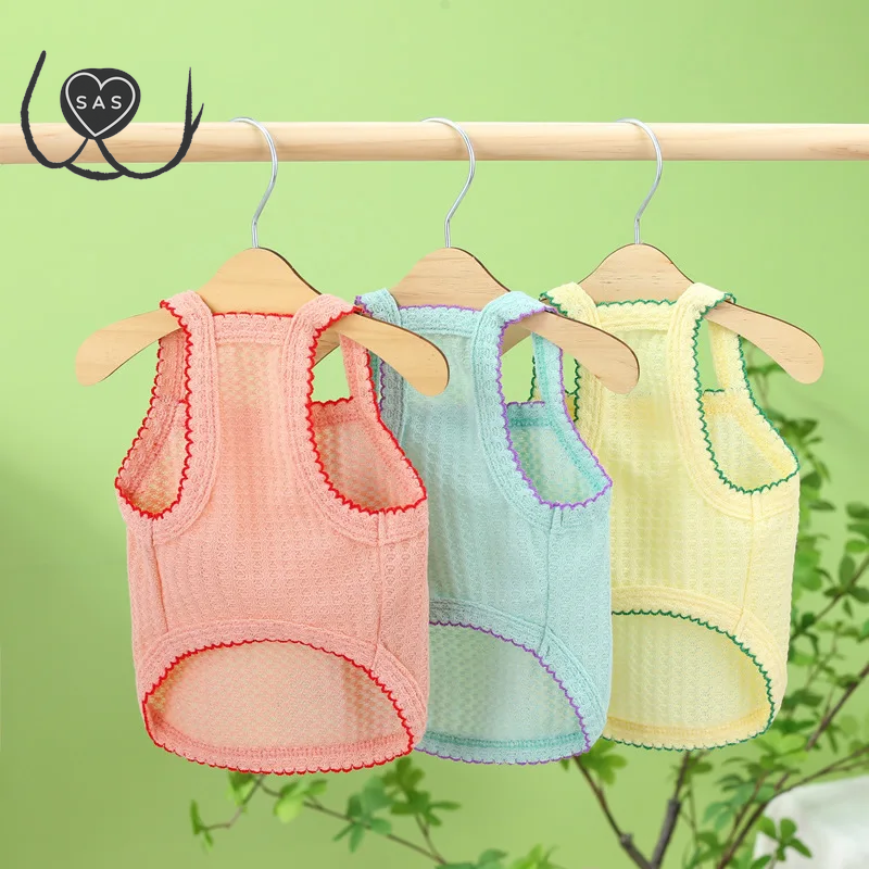 1PC Summer Thin Strap Bichon Bear Teddy Yorkshire Cat Small Dog Pet Dog Clothing Pet Supplies Soft and Breathable