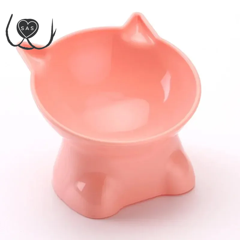 Protecting Cervical Vertebrae Cat Bowl with High Feet