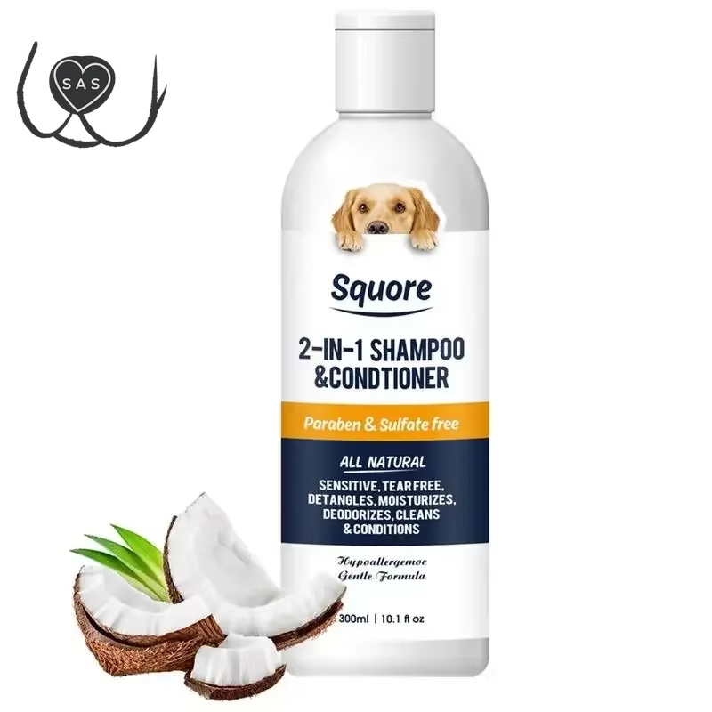 Puppy Shampoo and Conditioner 2 in 1 Natural Moisturizing Shampoo Moisturizing Dog Shampoo for Sensitive Skin PH Balanced