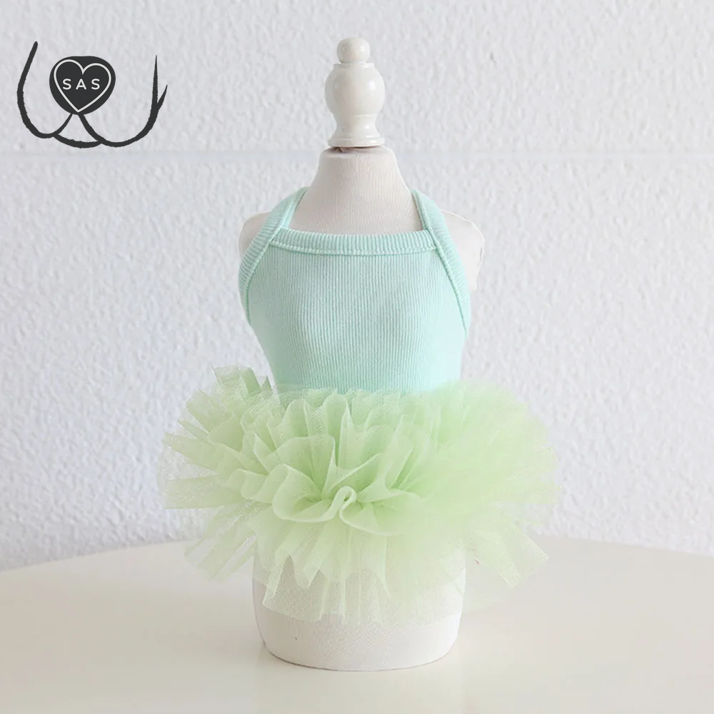 Dogs and Cats Dress Vest Ballet Fluffy Skirt Design Pet Puppy Skirt Spring/Summer Clothes Outfit 5 Sizes 4 Color