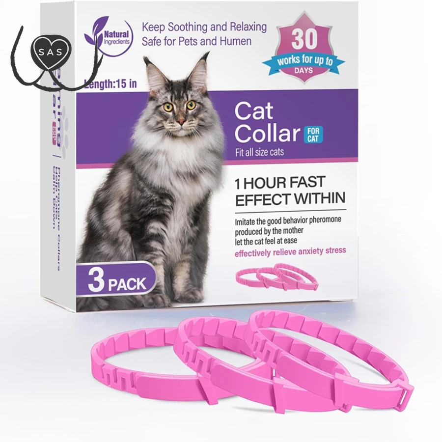 3/4 Pc Dogs Calming Pheromone Collars Cats Relieve Anxiety Adjustable Comfortable Collar for Puppy Kitten Large Pets Accessories