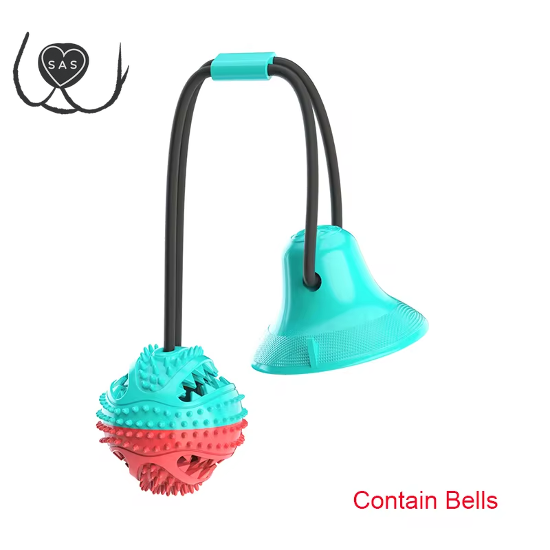 Large Dog Ball Toys Suction Cup Ropes Interactive Leaking Slow Feeder Chew Toy Toothing Clean Golden Retriever Big Pet Supplies