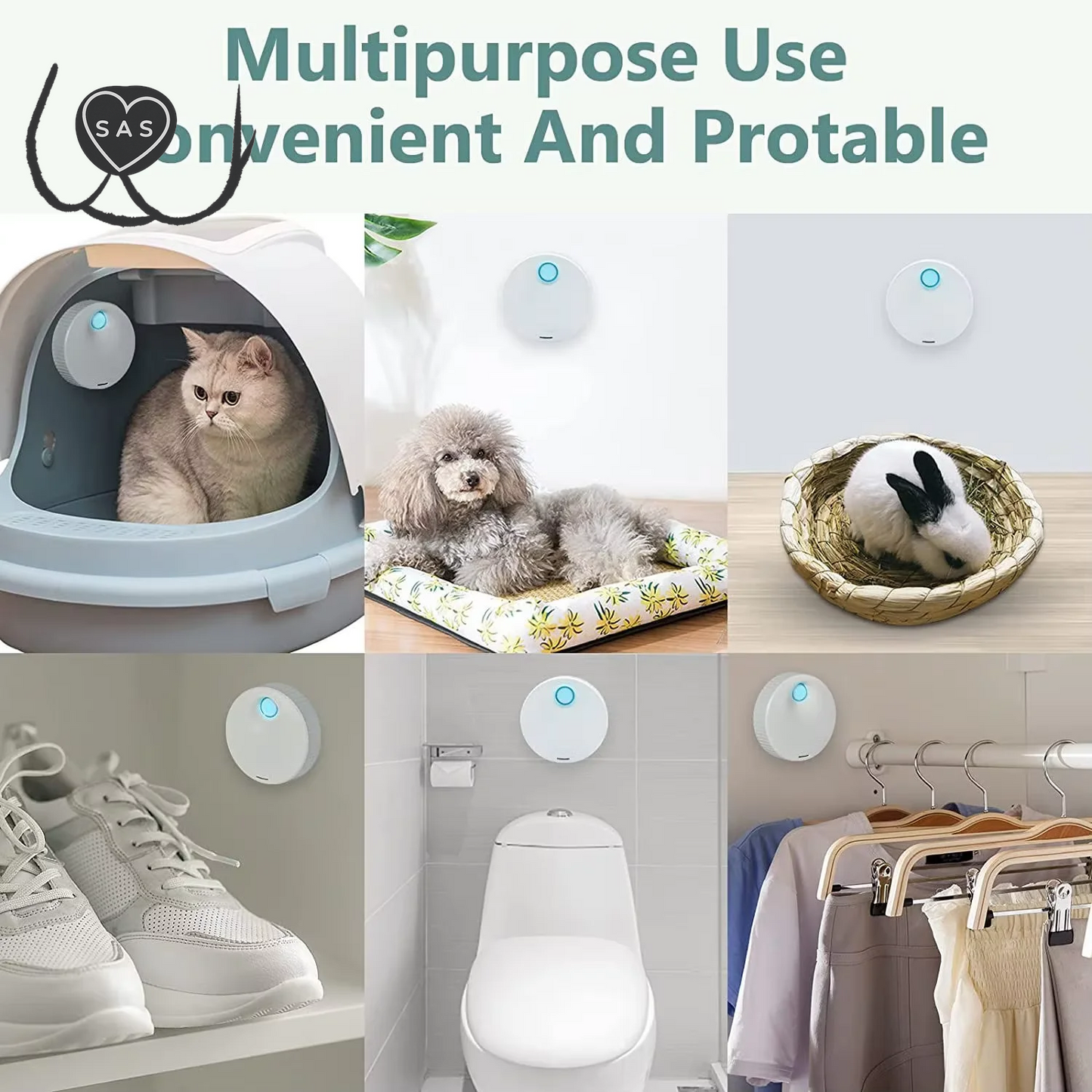 Smart Cat Odor Purifier Replacement for Cat Litter Box Deodorizer Pet Toilet Air Purifier Dog Cat Litter Deodorant Pet Supplies