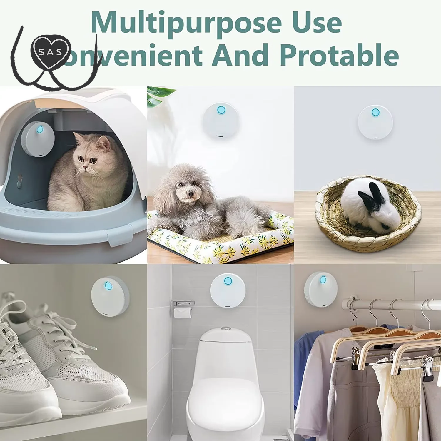Smart Cat Odor Purifier Replacement for Cat Litter Box Deodorizer Pet Toilet Air Purifier Dog Cat Litter Deodorant Pet Supplies