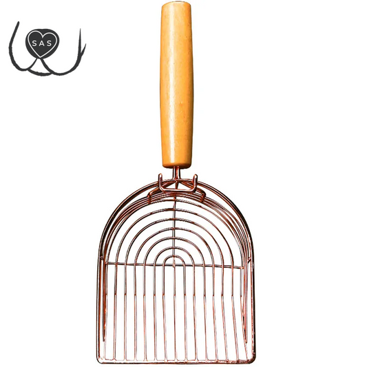 Cat Litter Shovel Self Cleaning Cats Litter Metal Scooper with Hook Portable Stainless Steel Sifting Kitten Toilet Cleaning Tool