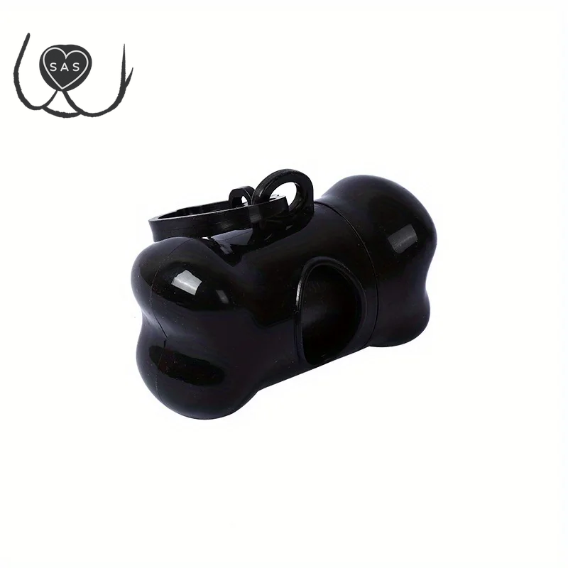Colorful Bone-Shaped Dog Poop Bag Dispensers with 1 Disposable Bags, Portable Pet Waste Holder, for Outdoor Walks and Training