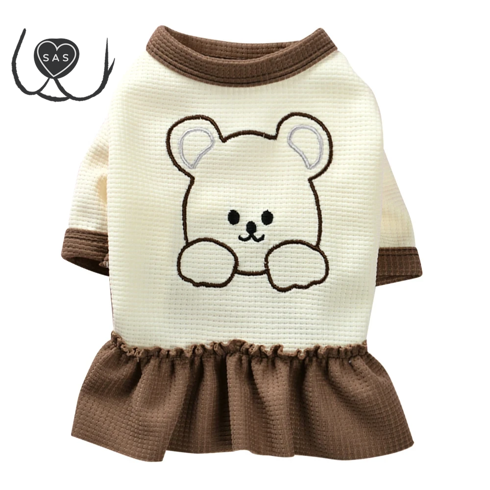 Dog Skirt Sweet Cute Small Fresh Thin Princess Dress Floral Dog Pet Dress Wedding Dresses Spring Summer Pet Dog Clothes