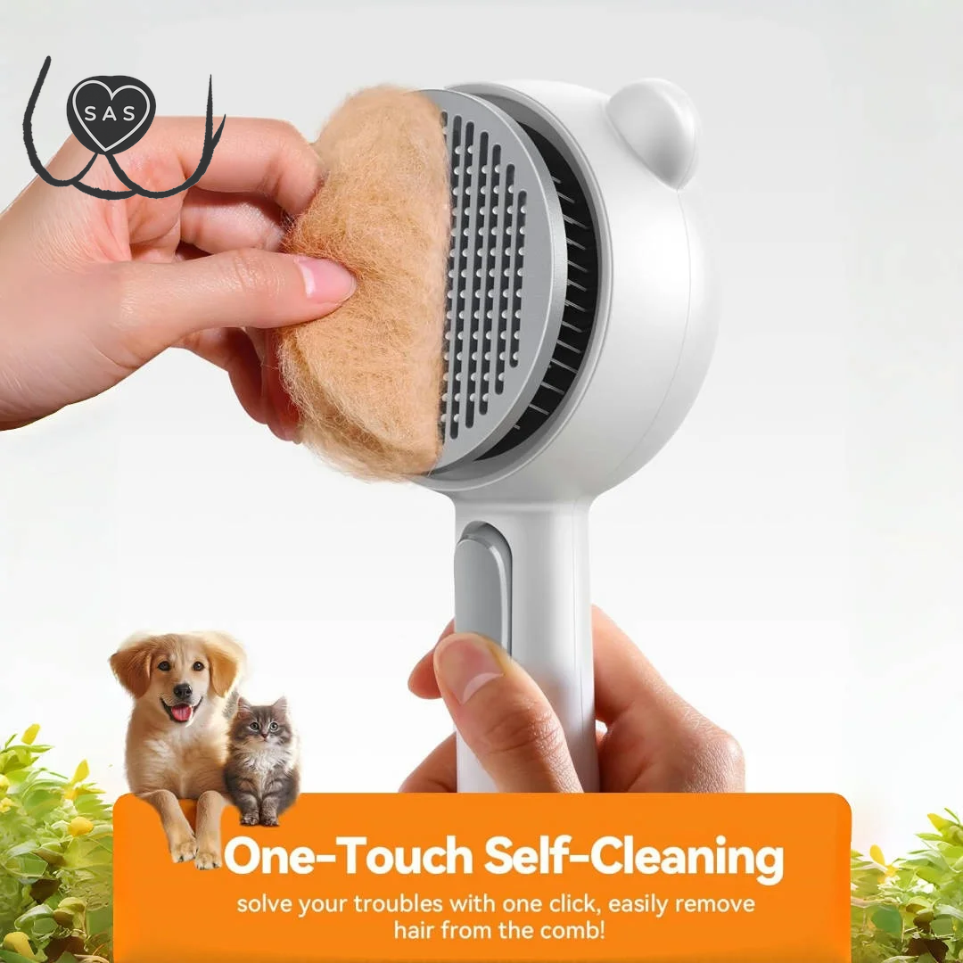 Steam Cat Brush Pro: 2-Speed Self-Cleaning Grooming Tool with Steam Spray. Usb/Waterproof Design for Tangle-Free Hair Removal On