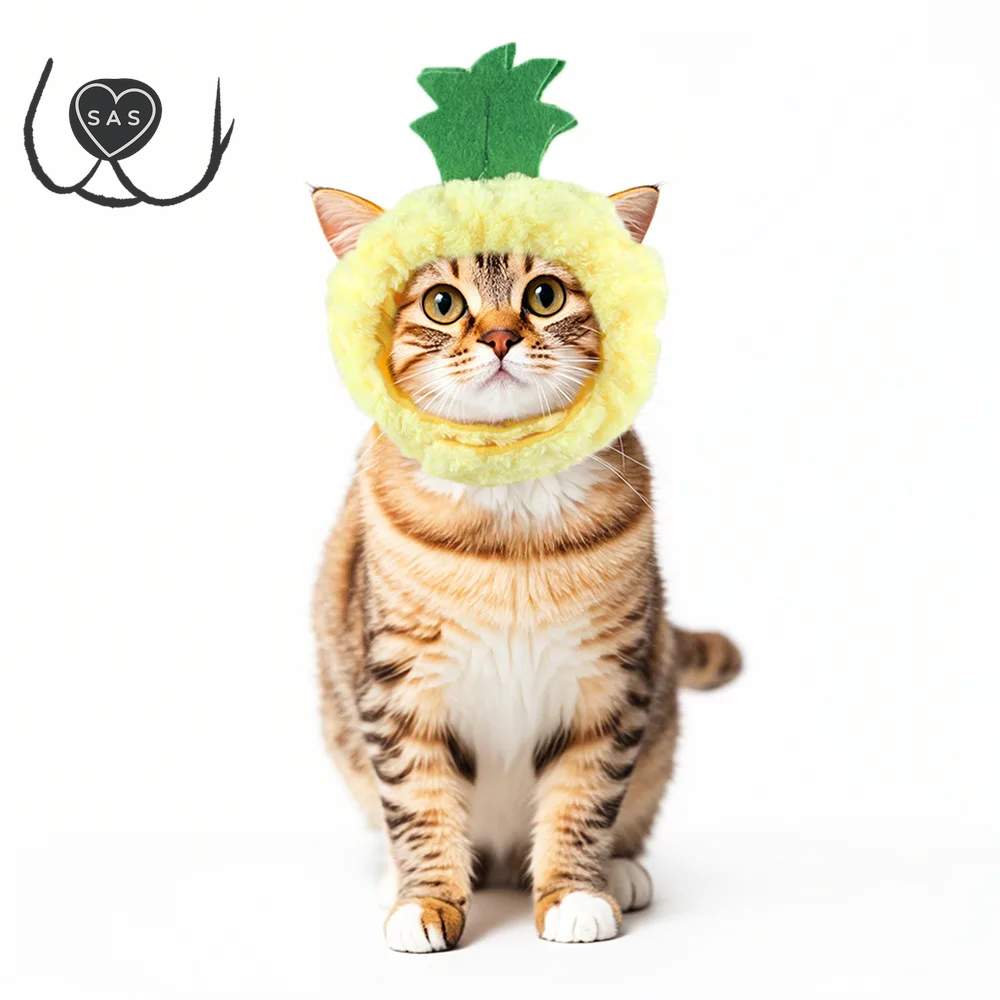 Cute Refined Cat Hat Plush Elastic Winter Pet Hat Puppy Kittens Knitted Hat Party Cosplay Props Decoration Cat Accessories Pet