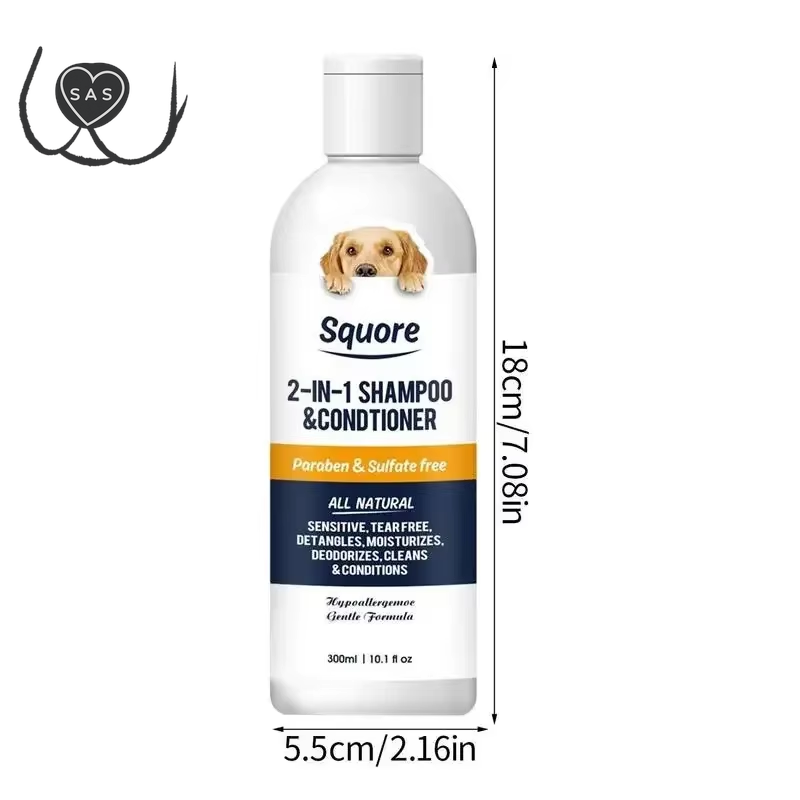 Puppy Shampoo and Conditioner 2 in 1 Natural Moisturizing Shampoo Moisturizing Dog Shampoo for Sensitive Skin PH Balanced