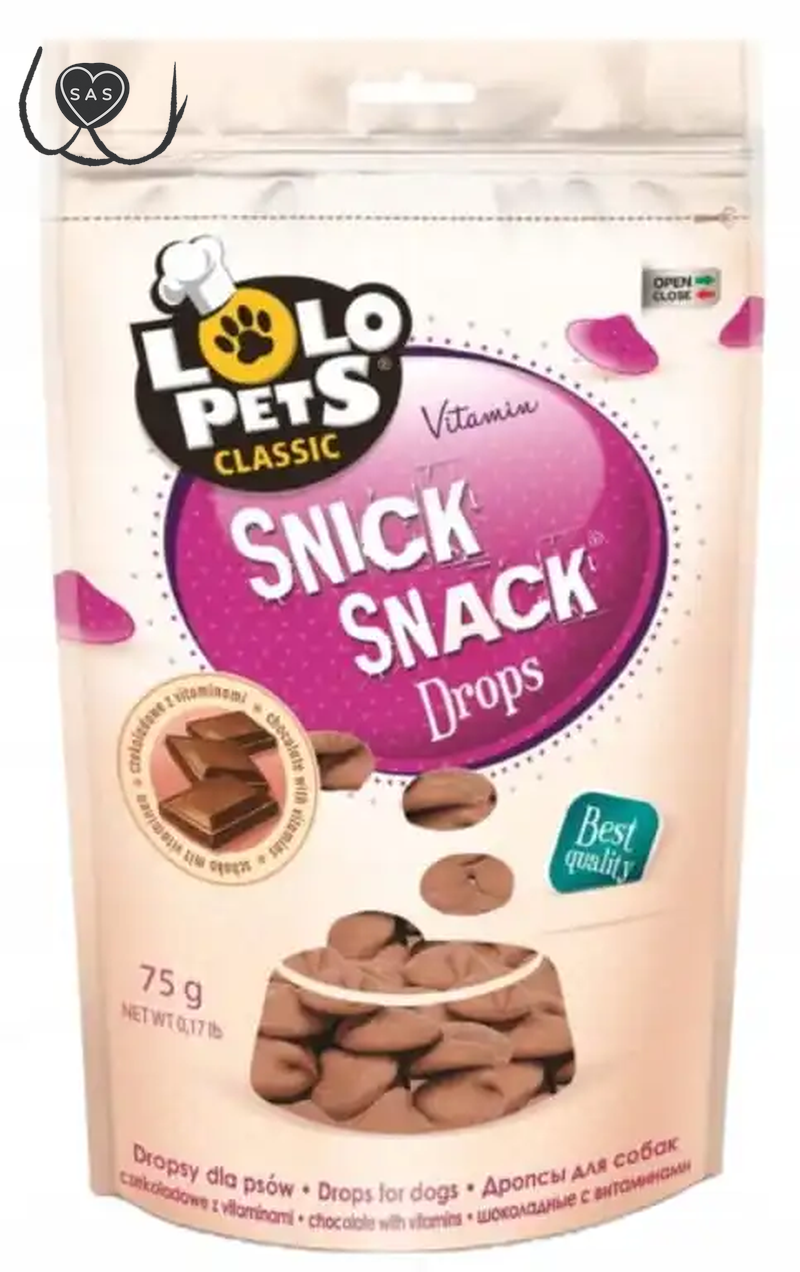 Lolo Pets Treats Chocolate Drops with Vitamins for a Dog 75 G