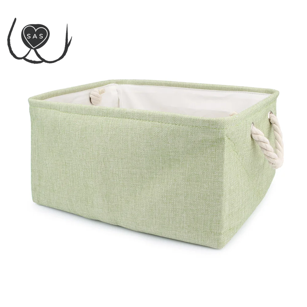 Folding Storage Basket Linen Pet Toy Storage Fabric Wardrobe Office Bedroom Closet Cat Dog Clothes Laundry Basket with Handle
