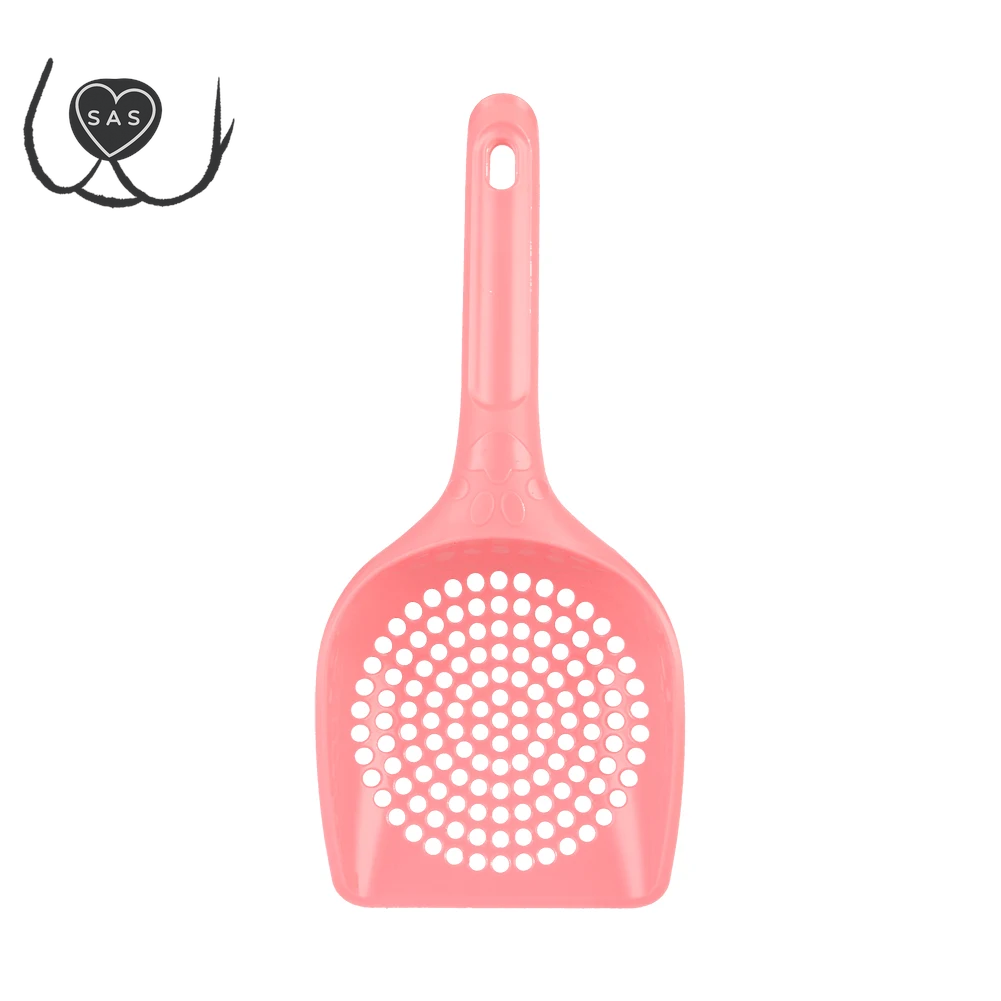 1 Pc Plastic Cat Litter Scoop Pet Toilet Poop Cleaning Shovel Small round Hole Cat Litter Sieve Spoon Cat Toilet Cleaning Tool