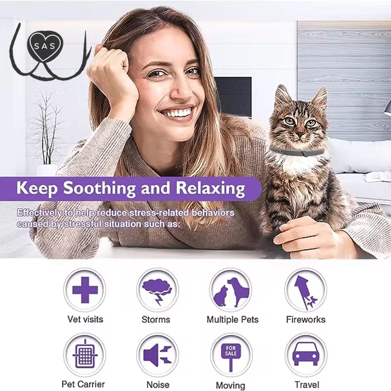 3/4 Pc Dogs Calming Pheromone Collars Cats Relieve Anxiety Adjustable Comfortable Collar for Puppy Kitten Large Pets Accessories