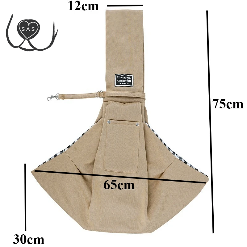 Pet Crossbody Bag for Cats & Dogs Outdoor Travel, Portable Cat Dog Carrier Bag Pet Supplies