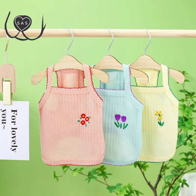 1PC Summer Thin Strap Bichon Bear Teddy Yorkshire Cat Small Dog Pet Dog Clothing Pet Supplies Soft and Breathable