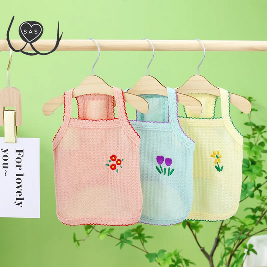 1PC Summer Thin Strap Bichon Bear Teddy Yorkshire Cat Small Dog Pet Dog Clothing Pet Supplies Soft and Breathable