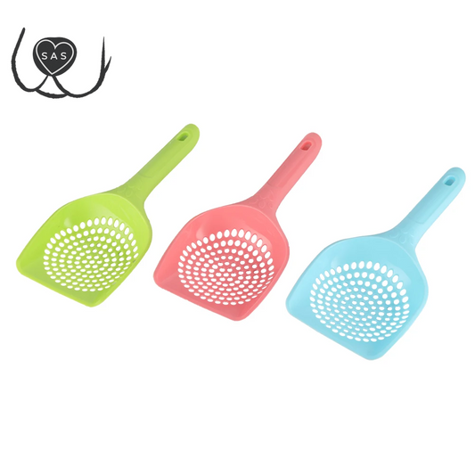 1 Pc Plastic Cat Litter Scoop Pet Toilet Poop Cleaning Shovel Small round Hole Cat Litter Sieve Spoon Cat Toilet Cleaning Tool