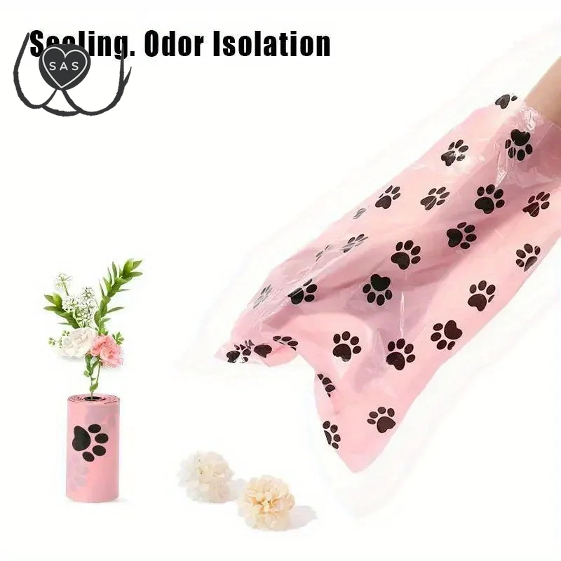 75 Bags/15 Rolls Dog Poop Bag Outdoor Cleaning Poop Bag Dog Toilet Porta Bolsa Caca Perros 15Bags/Roll Refill Garbage Bag