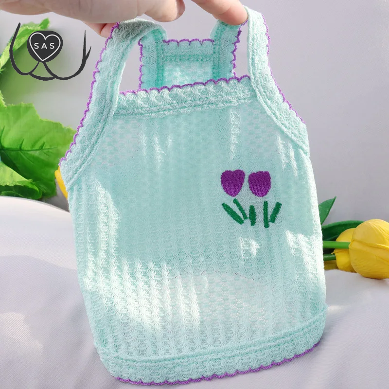 1PC Summer Thin Strap Bichon Bear Teddy Yorkshire Cat Small Dog Pet Dog Clothing Pet Supplies Soft and Breathable