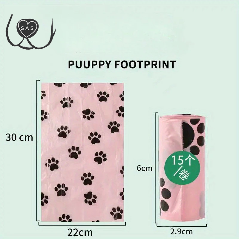 75 Bags/15 Rolls Dog Poop Bag Outdoor Cleaning Poop Bag Dog Toilet Porta Bolsa Caca Perros 15Bags/Roll Refill Garbage Bag