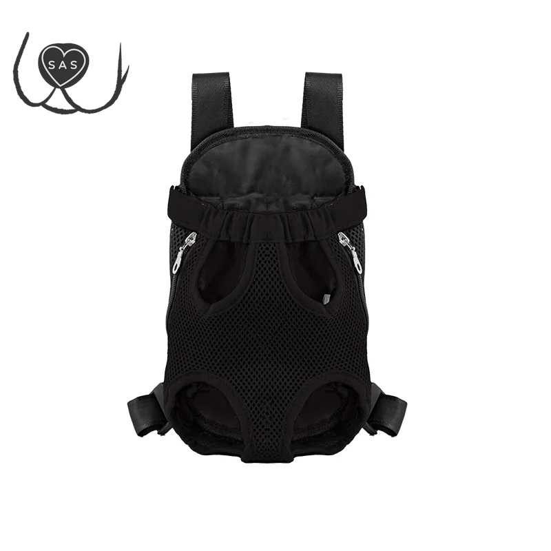 Double Shoulder Breathable Portable Travel Pet Dog Carrier Backpack Mesh Carrier Front Bag for Small Dog Cats Outdoor