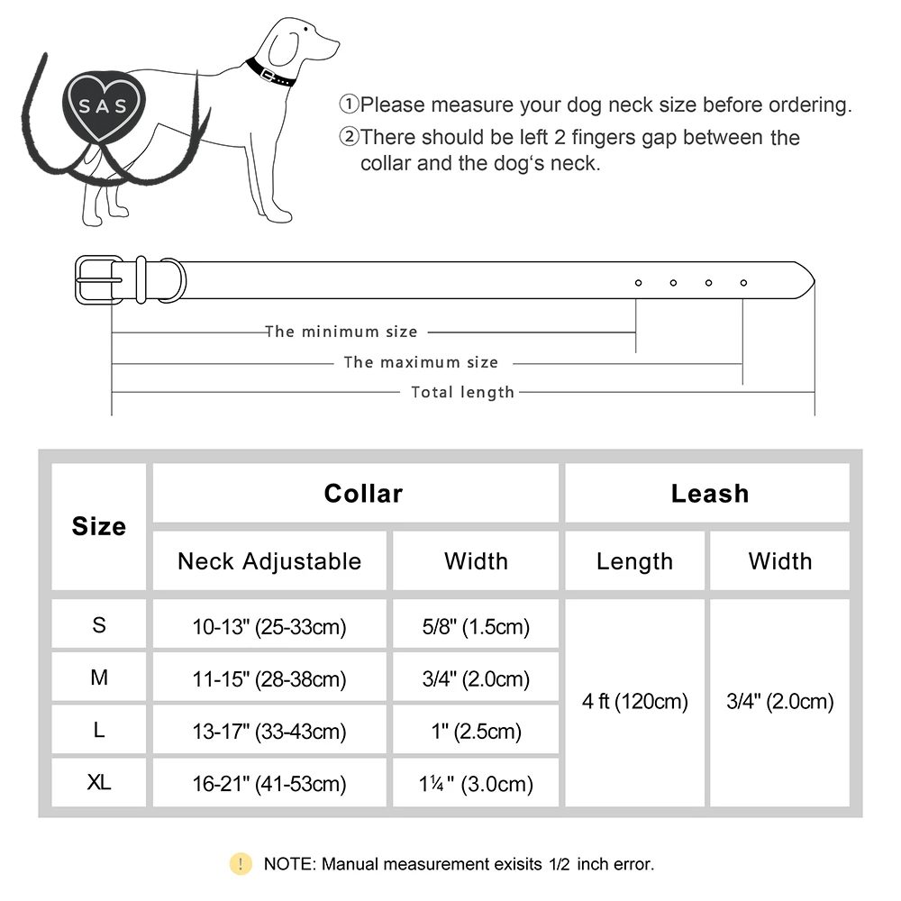 Soft Padded Dog Collar Leash Set PU Leather Pet Dog Collars Necklace with Walking Lead Rope Adjustable for Small Medium Dogs Pug