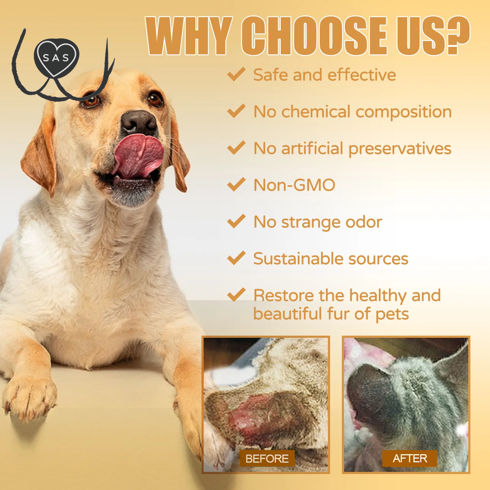 Pet Moss Essence Anti-Itch Anti-Flea Mites Ticks Spray for Cat and Dog Skin Problems Pet Healthy Care