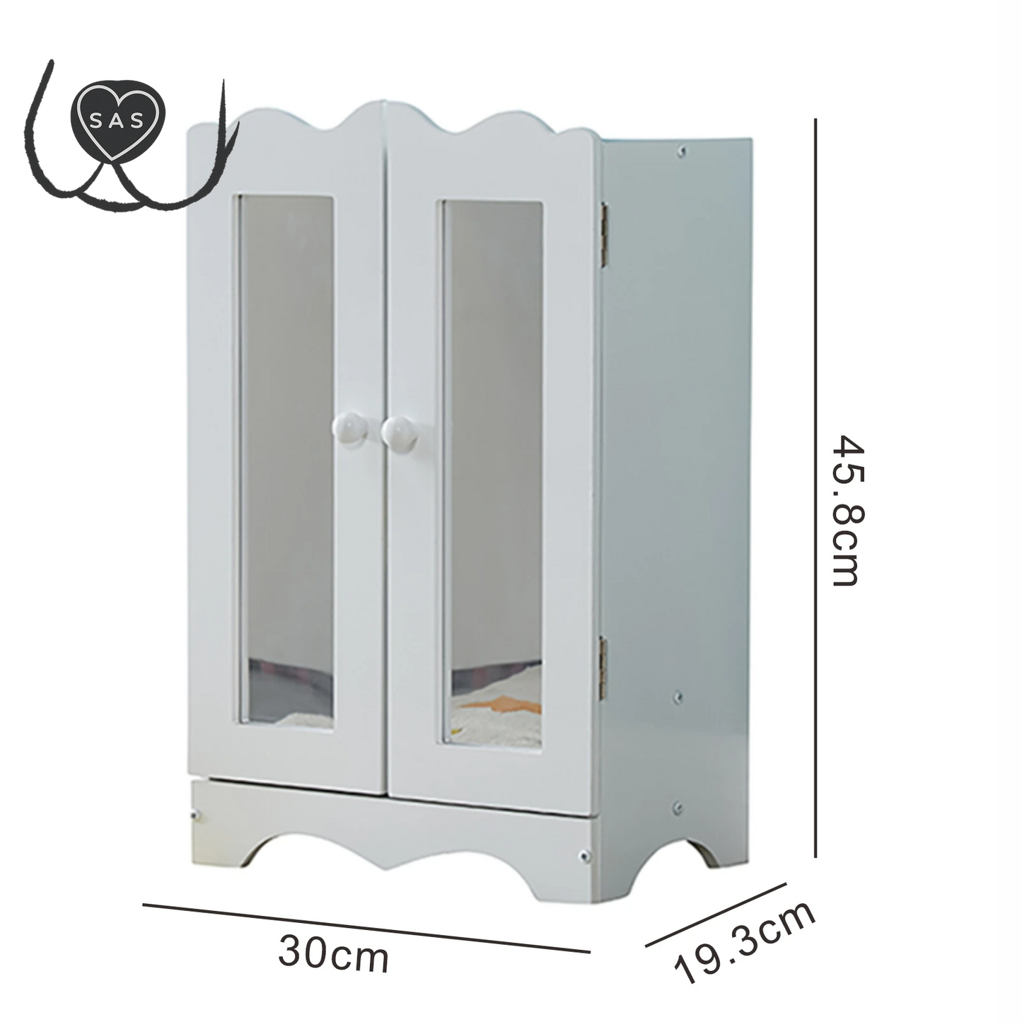 Hot Sale Pet Furniture White Wooden Dog Pet Wardrobe Clothes Rack